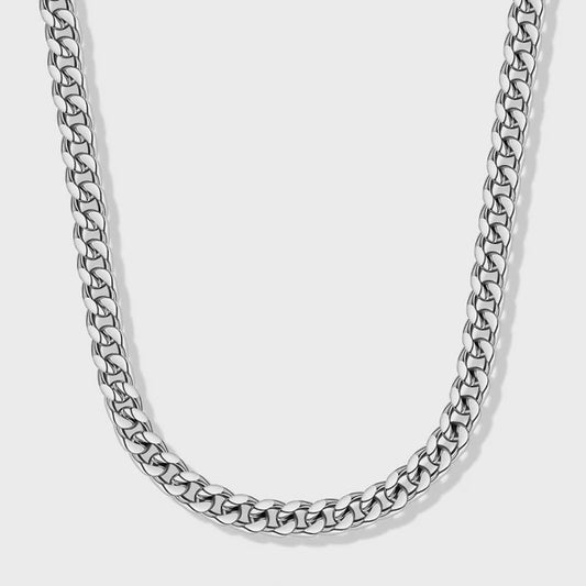 WOMEN'S CUBAN CHAIN (SILVER) - 5MM